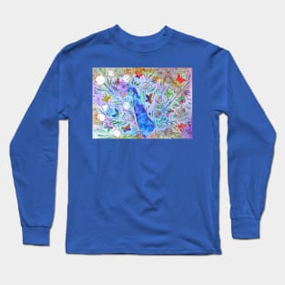 Beautiful Butterfly Peacock Long Sleeve T-Shirt